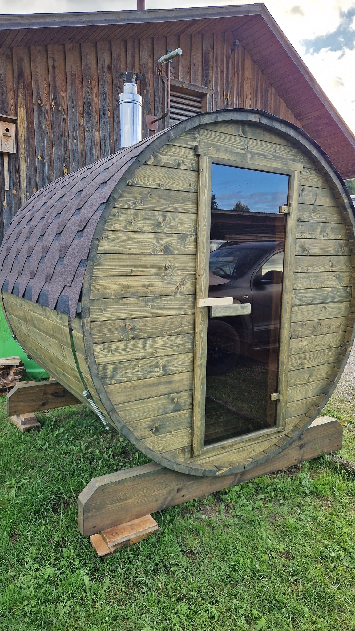 "Round" Barrel Sauna